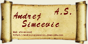 Andrej Simčević vizit kartica